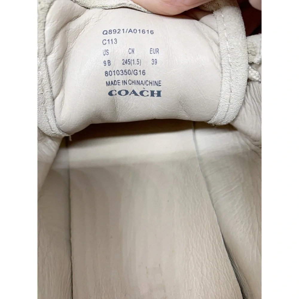 Coach Gold Metallic Lace Up Sneaker 9 - Picture 4 of 7